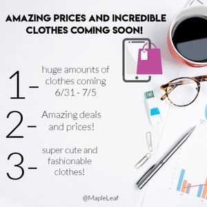 Huge sale coming soon!!!